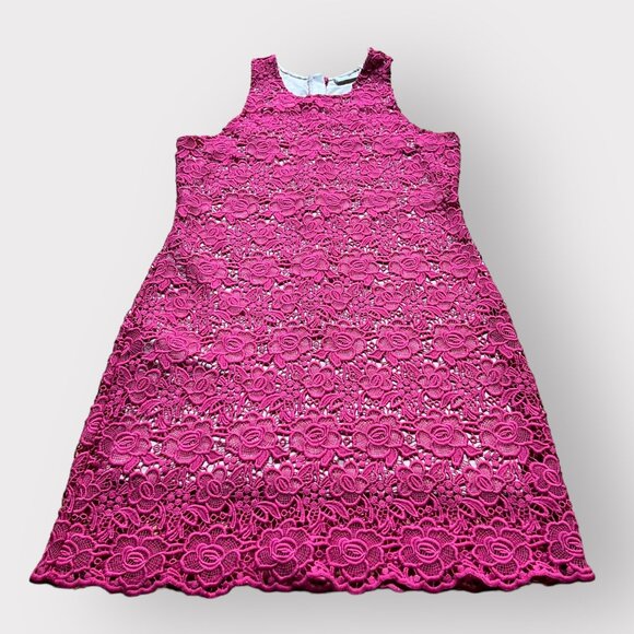Lovers + Friends Size M Pink Radiant Sleeveless Lace Overlay Shift Mini Dress - Picture 2 of 10